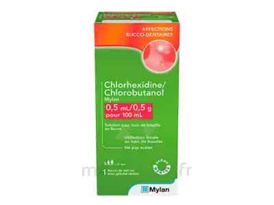 Chlorhexidine/chlorobutanol Mylan 0,5 Ml/0,5 G Pour 100 Ml, Solution Pour Bain De Bouche En Flacon à MULHOUSE